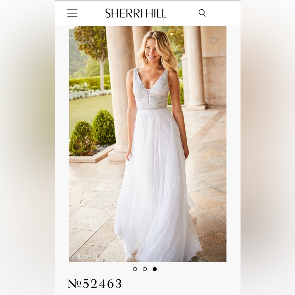 Sherri Hill white beaded gown